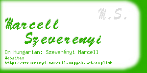 marcell szeverenyi business card